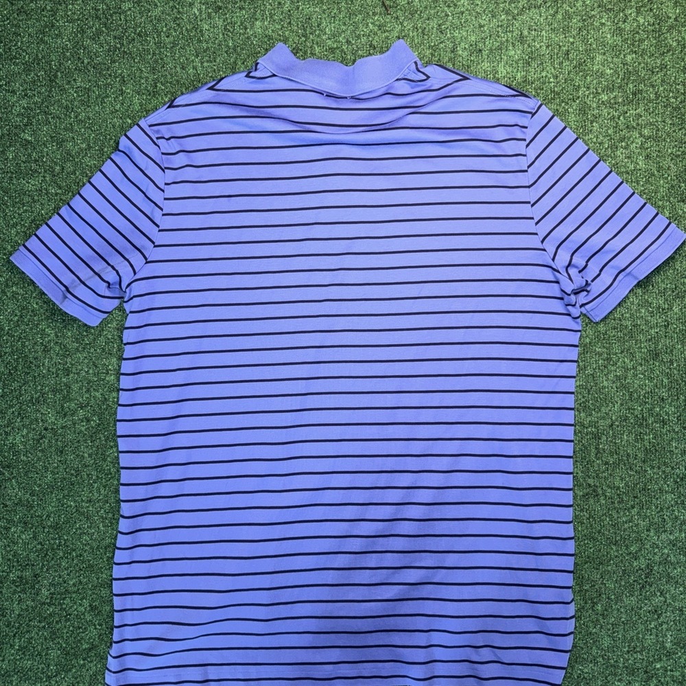 Men's Ralph Lauren Blue Stripe Polo Shirt Pima Soft Size XL Z8 - Picture 6 of 6
